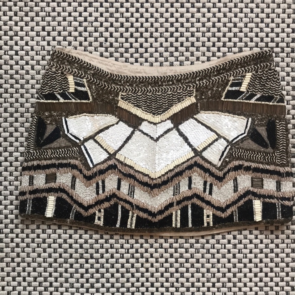 All Saints hand embellished skirt